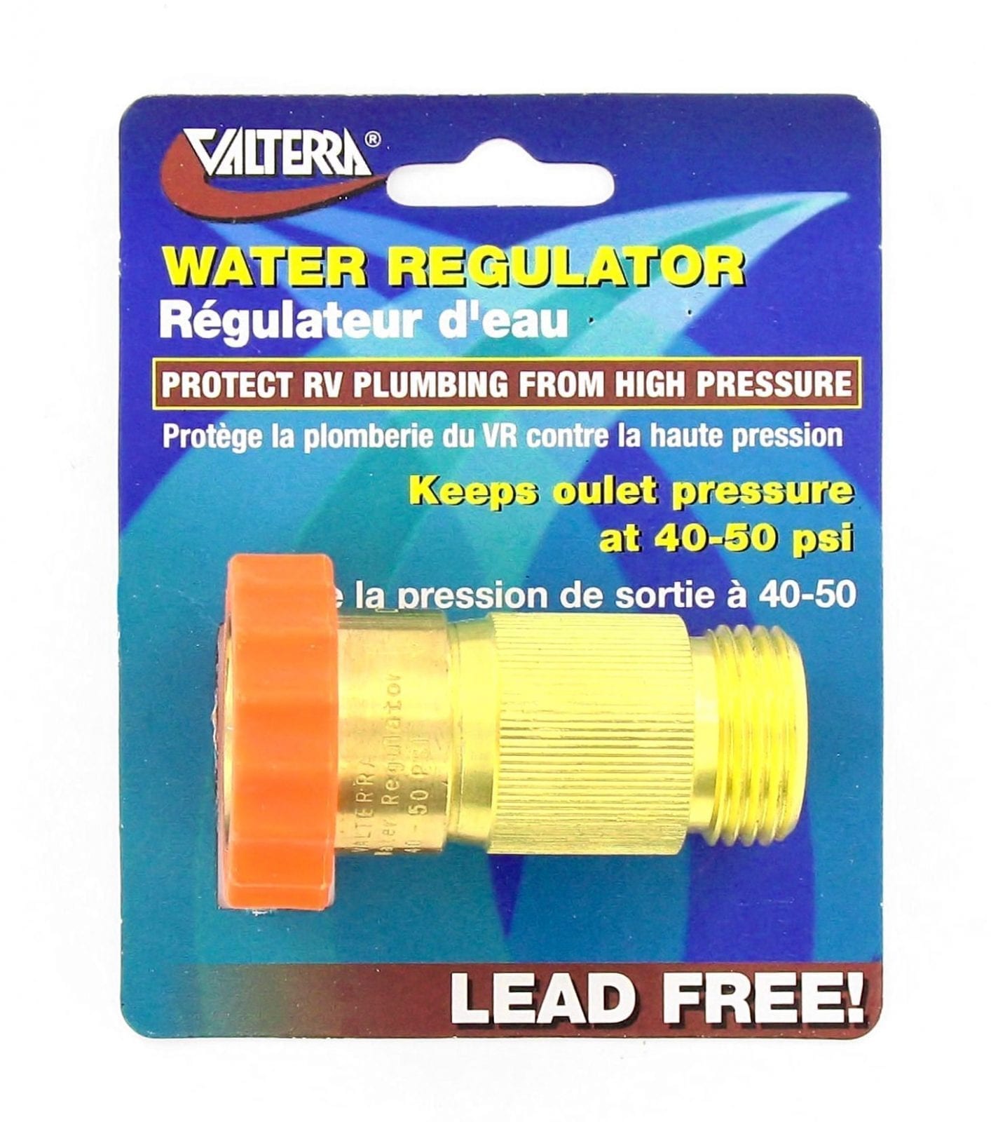 40-50 psi Lead-Free Brass Water Regulator for Camper Trailer Valterra RV Water Regulator RV Plumbing System 