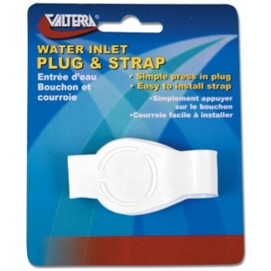 Water Inlet Plug, 3/4″, With Strap, White, Carded