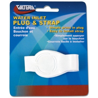 Water Inlet Plug, 3/4″, With Strap, White, Carded