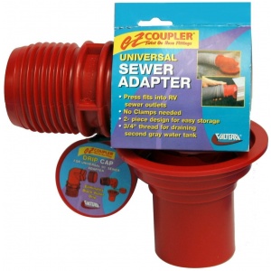 EZ Coupler Universal Sewer Adapter, Red, Carded