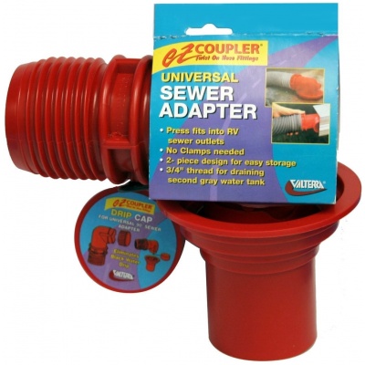EZ Coupler Universal Sewer Adapter, Red, Carded