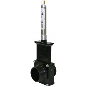 2″ Gate Valves with Plastic Paddles & Pneumatic Cylinder