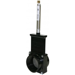 3″ Gate Valves with Plastic Paddles & Pneumatic Cylinder