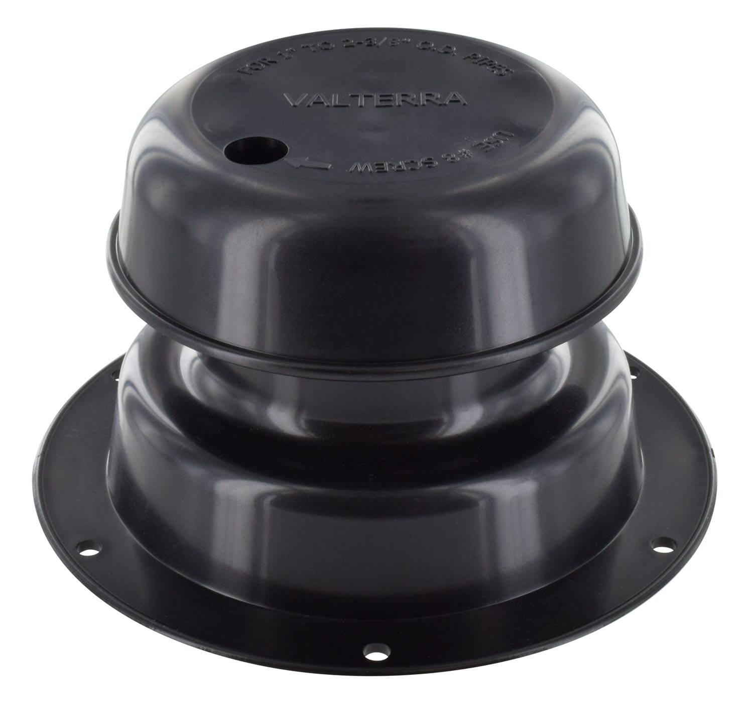 Universal Plumbing Vent Kit w/Putty & Screws, Black, Carded